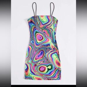 Multicolor Swirl Mini Dress NWOT